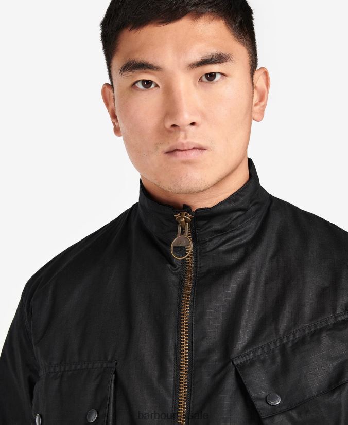 Roslin Waxed Jacket Barbour Men R08LB663 Clothing Classic Black