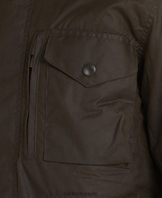 Sapper Wax Jacket Barbour Men R08LB636 Clothing Olive