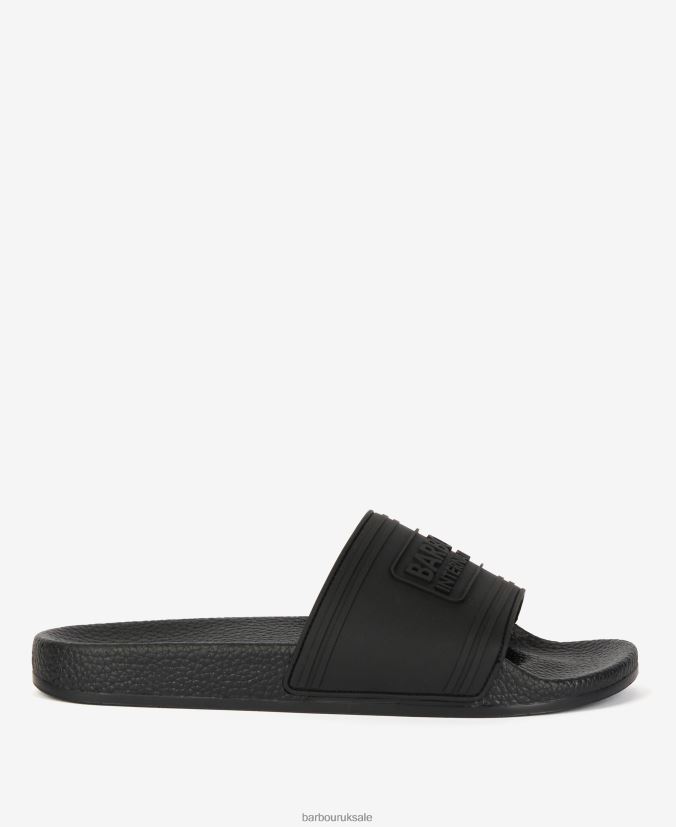 Logo Sliders Barbour Men R08LB61300 Footwear Classic Black