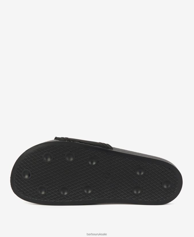 Logo Sliders Barbour Men R08LB61300 Footwear Classic Black