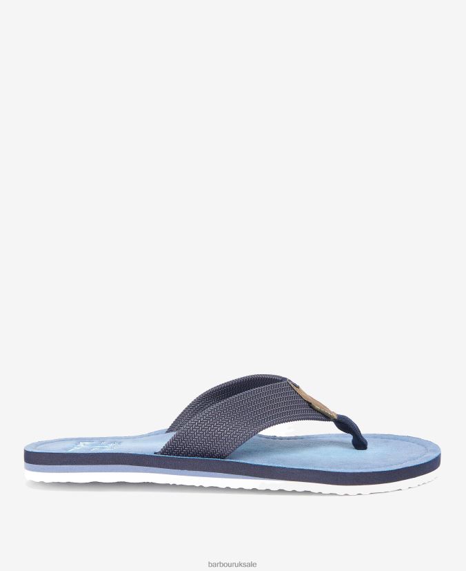 Toeman Beach Sandal Barbour Men R08LB61304 Footwear Powder Blue