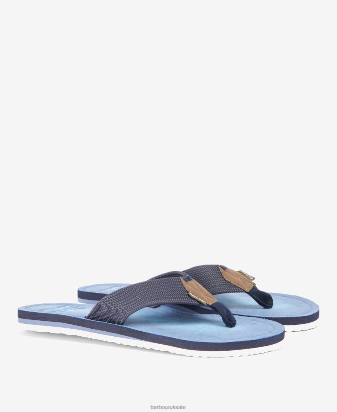 Toeman Beach Sandal Barbour Men R08LB61304 Footwear Powder Blue