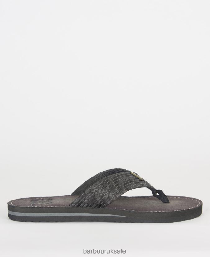 Toeman Beach Sandals Barbour Men R08LB61298 Footwear Black