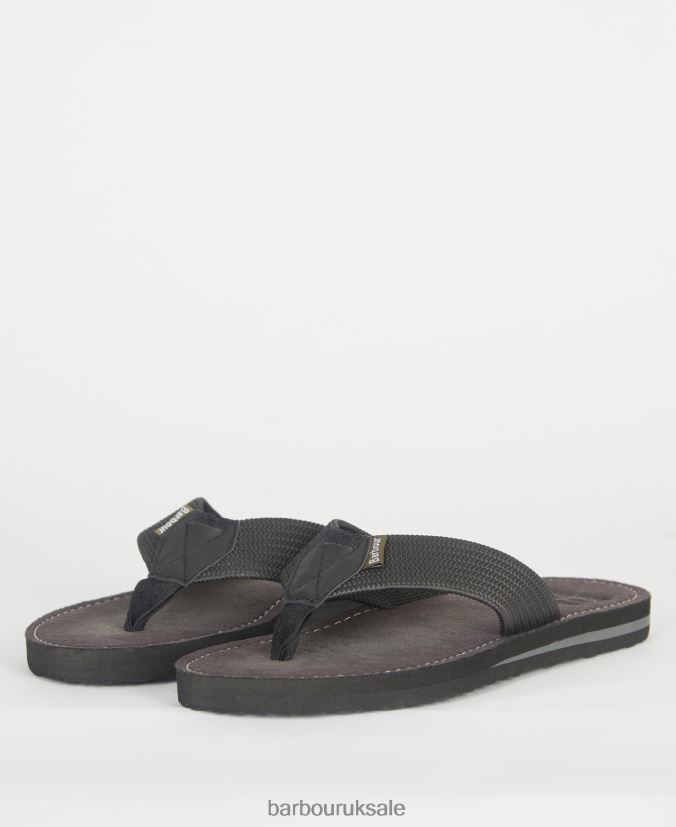 Toeman Beach Sandals Barbour Men R08LB61298 Footwear Black