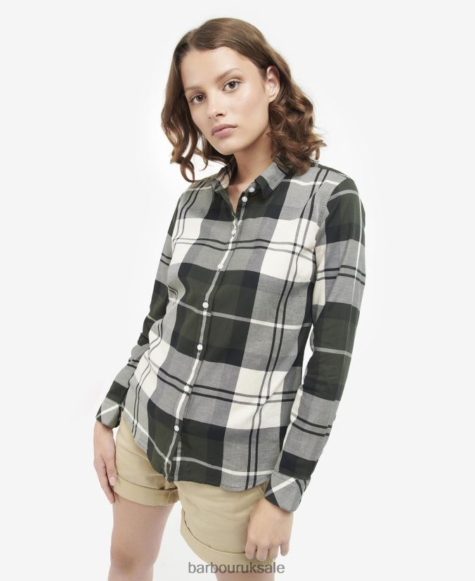 Bredon Shirt Barbour Women R08LB61629 Clothing Poplar Tartan