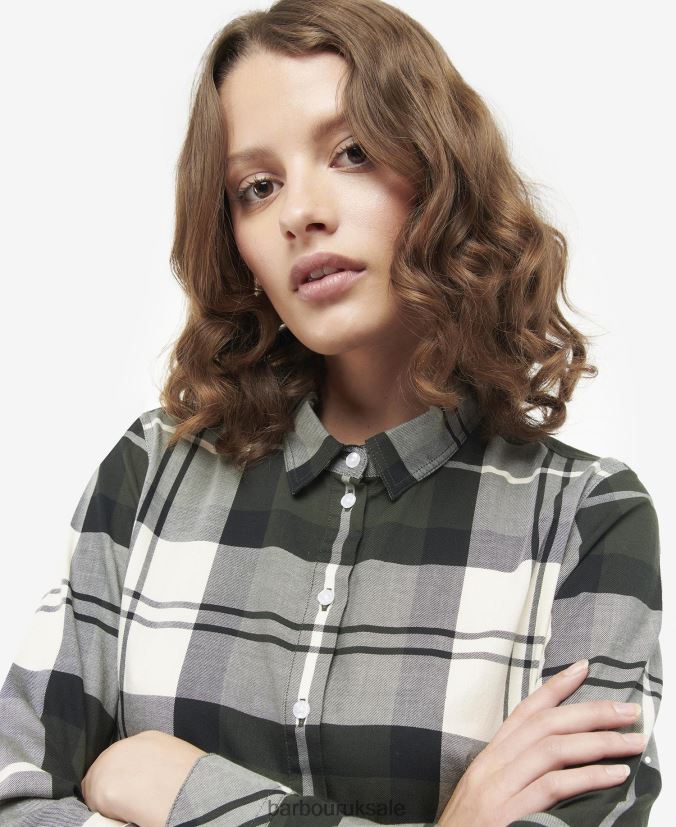 Bredon Shirt Barbour Women R08LB61629 Clothing Poplar Tartan