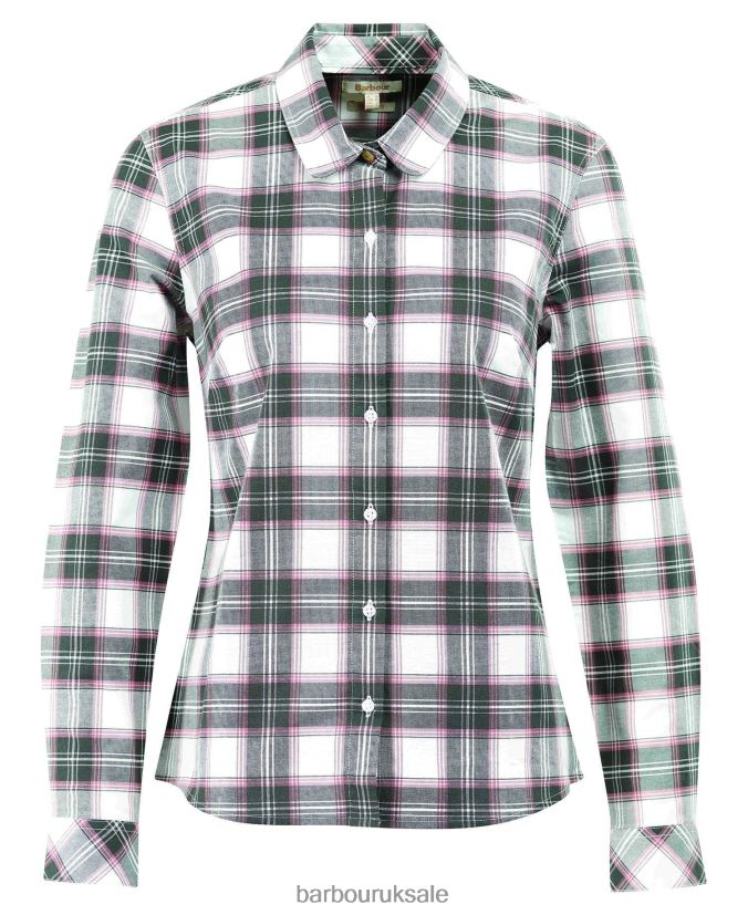 Daphne Shirt Barbour Women R08LB61621 Clothing Cloud/Olive Check