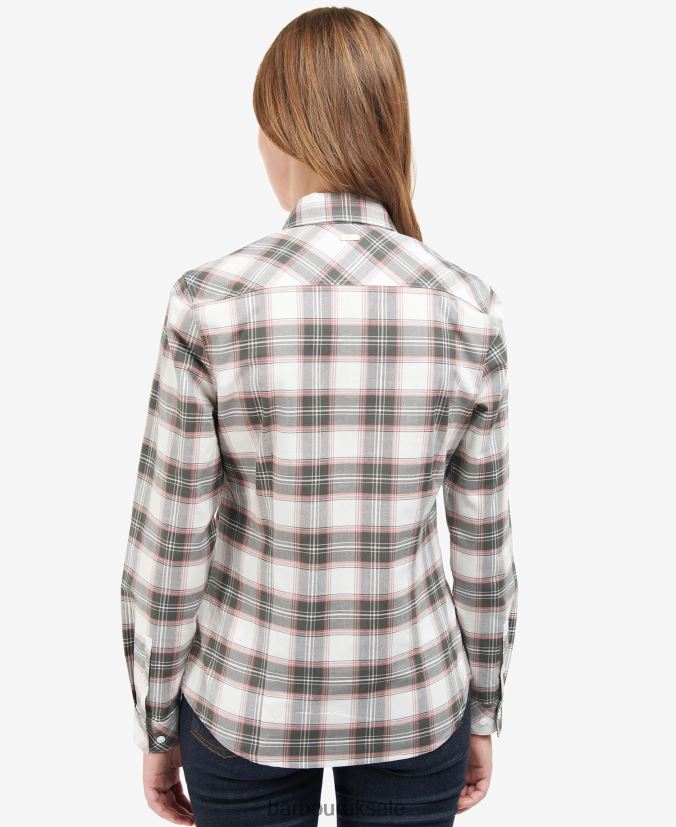 Daphne Shirt Barbour Women R08LB61621 Clothing Cloud/Olive Check