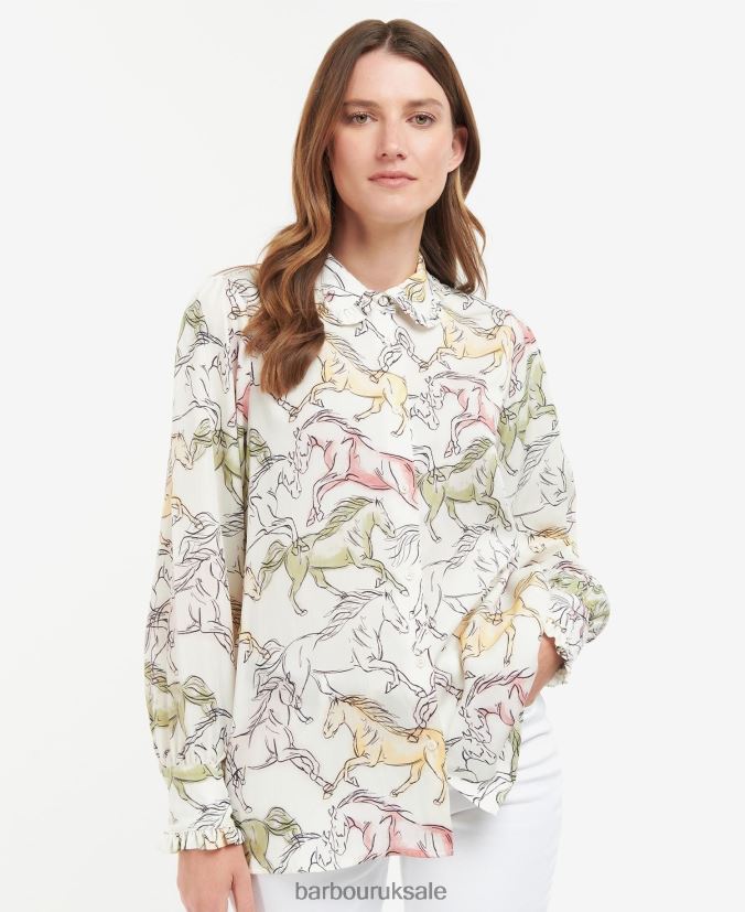 Honeysuckle Shirt Barbour Women R08LB61589 Clothing Classic Multi - Click Image to Close