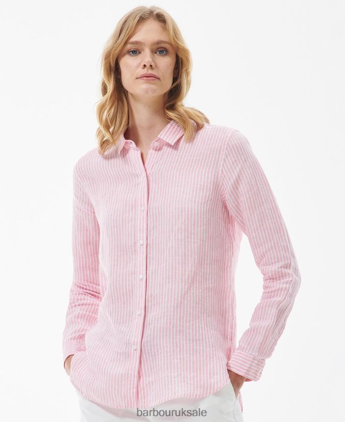 Marine Shirt Barbour Women R08LB61585 Clothing HIbiscus Stripe