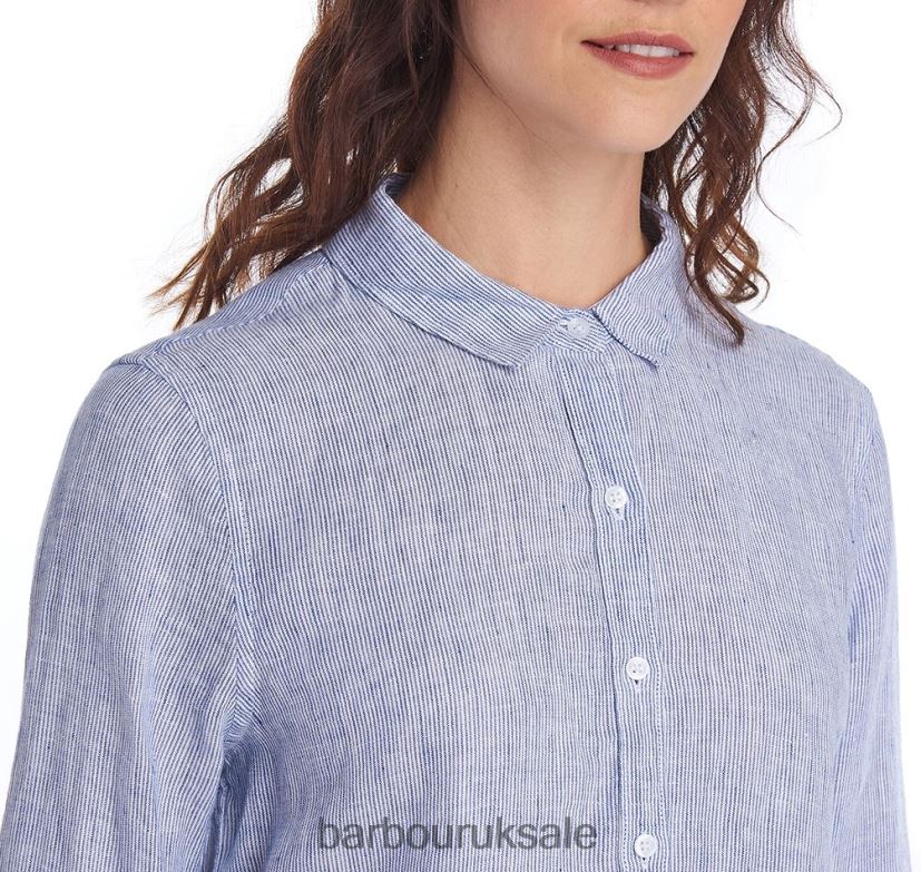 Marine Shirt Barbour Women R08LB61643 Clothing Navy/White