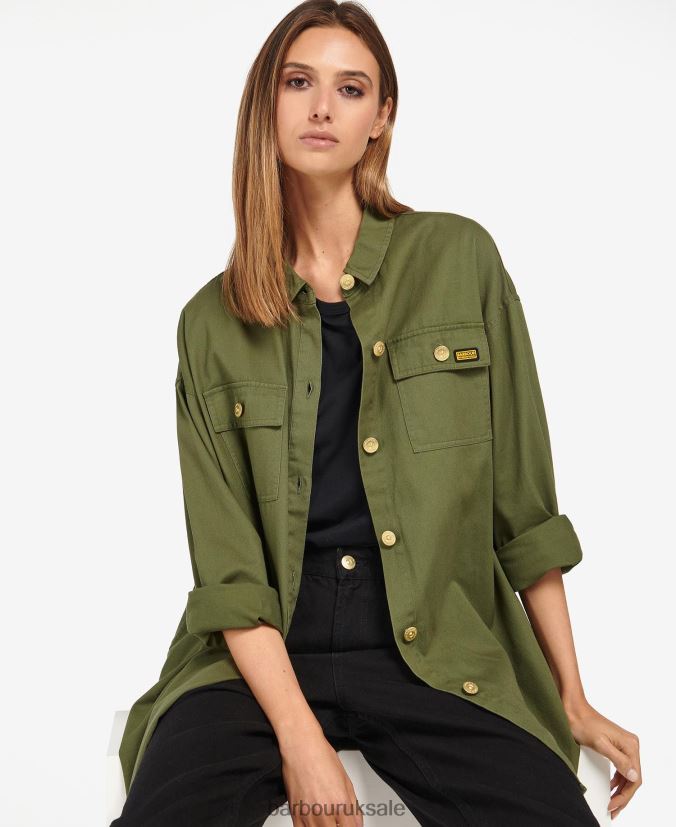 Morgan Overshirt Barbour Women R08LB61592 Clothing Midnight Green - Click Image to Close