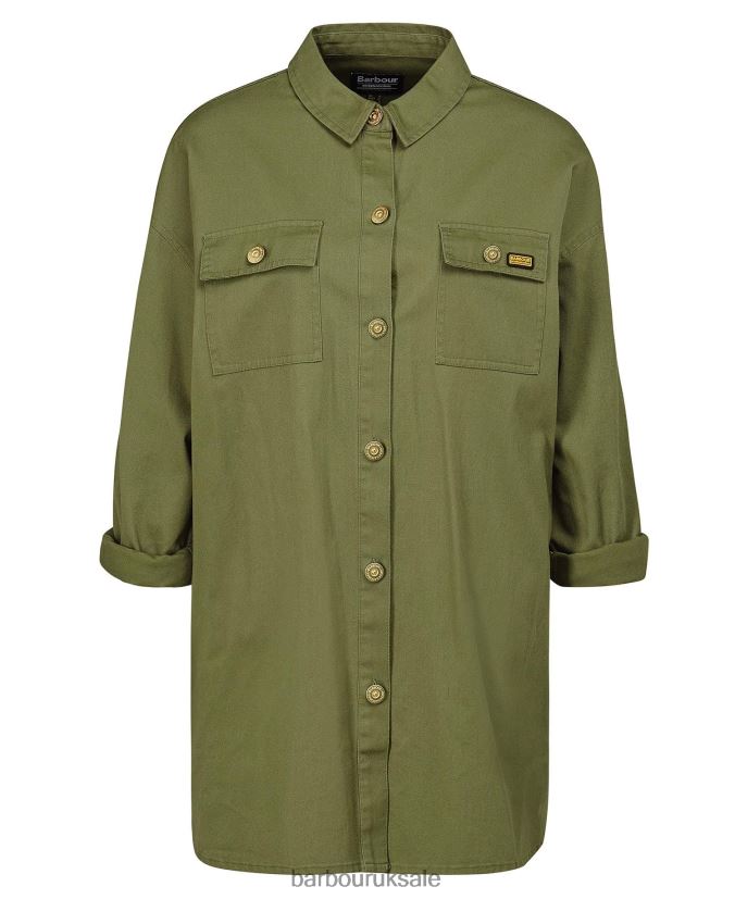 Morgan Overshirt Barbour Women R08LB61592 Clothing Midnight Green