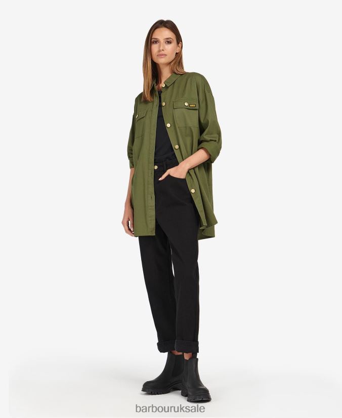 Morgan Overshirt Barbour Women R08LB61592 Clothing Midnight Green