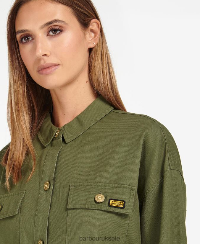 Morgan Overshirt Barbour Women R08LB61592 Clothing Midnight Green