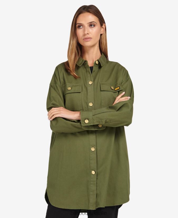 Morgan Overshirt Barbour Women R08LB61592 Clothing Midnight Green