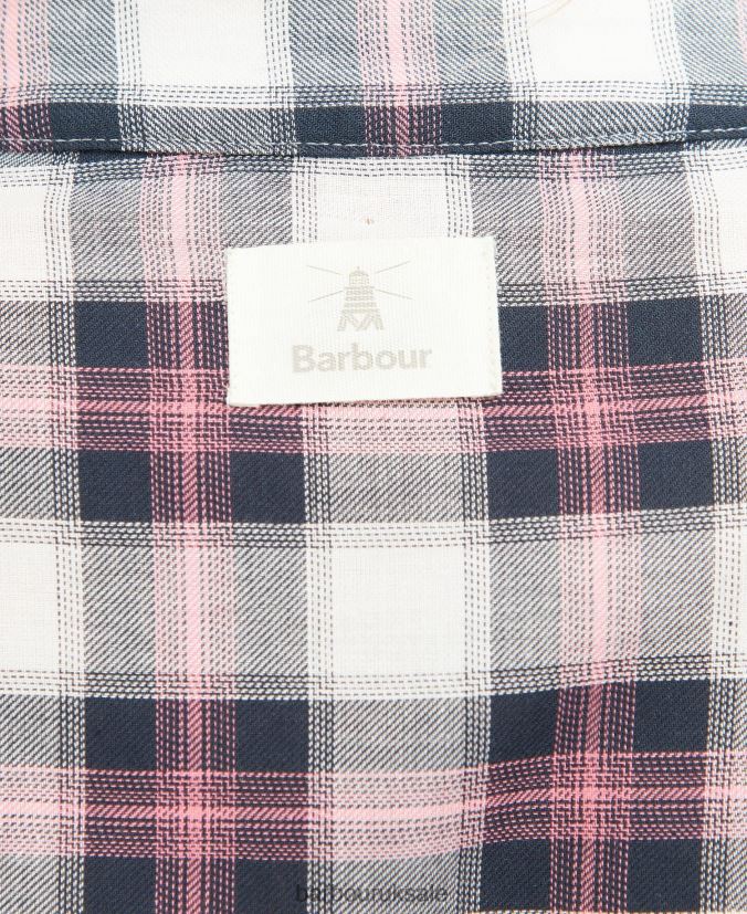 Pearl Shirt Barbour Women R08LB61627 Clothing Cloud/Navy Check