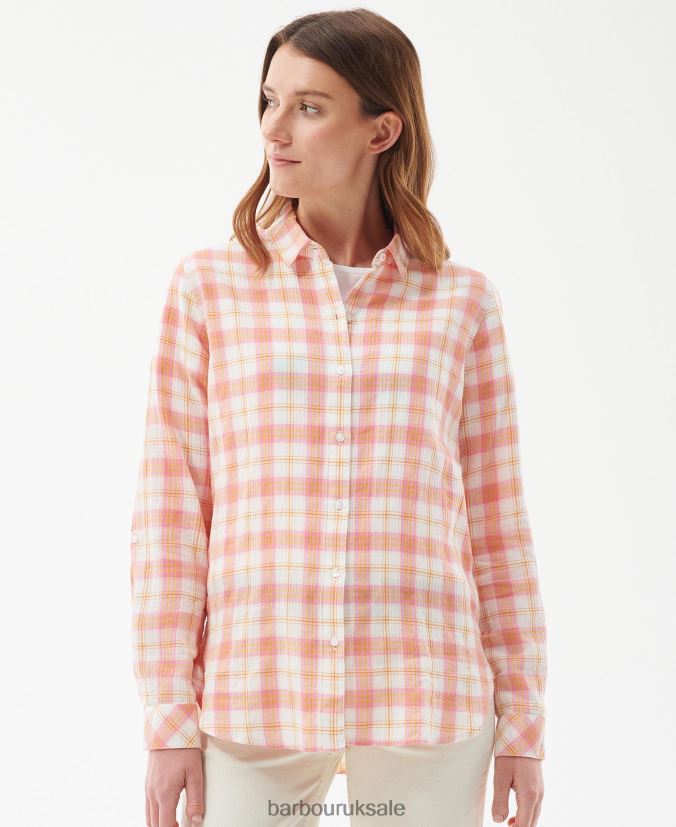 Shoreline Shirt Barbour Women R08LB61587 Clothing Hibiscus Check - Click Image to Close