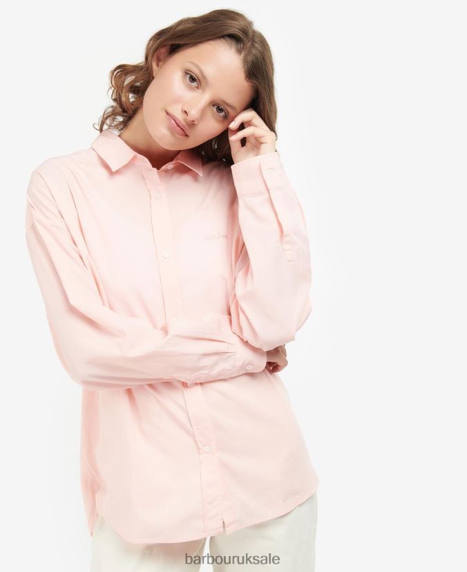 Summer Kenmore Shirt Barbour Women R08LB61630 Clothing Classic Pink - Click Image to Close