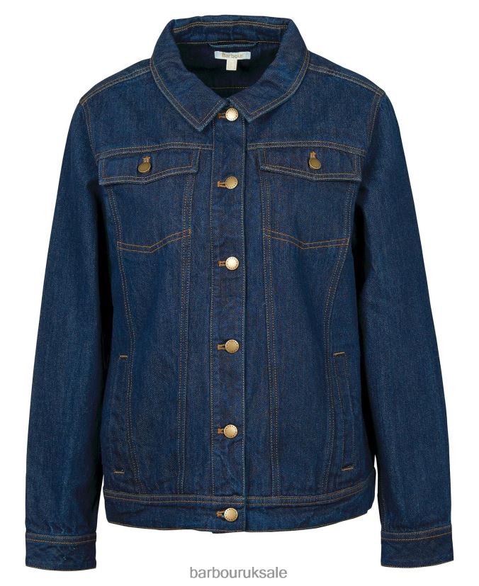 Adria Denim Jacket Barbour Women R08LB61588 Clothing Indigo