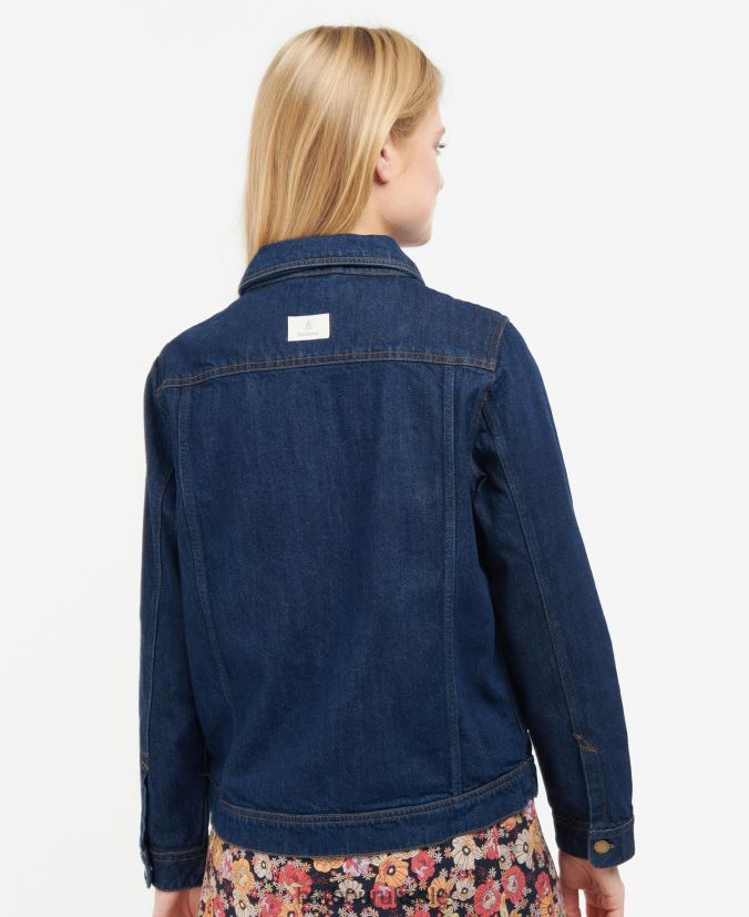 Adria Denim Jacket Barbour Women R08LB61588 Clothing Indigo