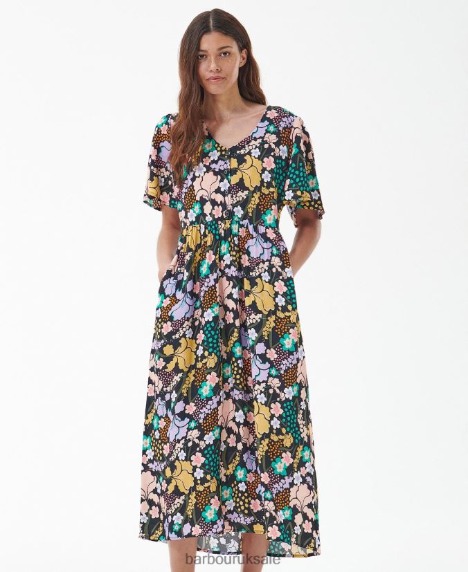 Acanthus Maxi Dress Barbour Women R08LB61837 Clothing Classic Multi - Click Image to Close