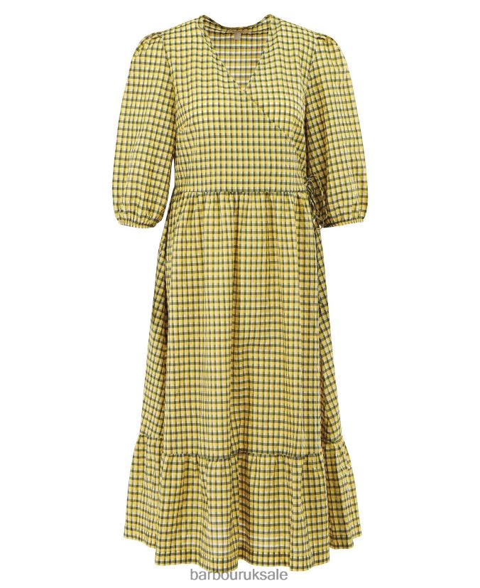 Addison Dress Barbour Women R08LB61883 Clothing Sunrise Yellow Check