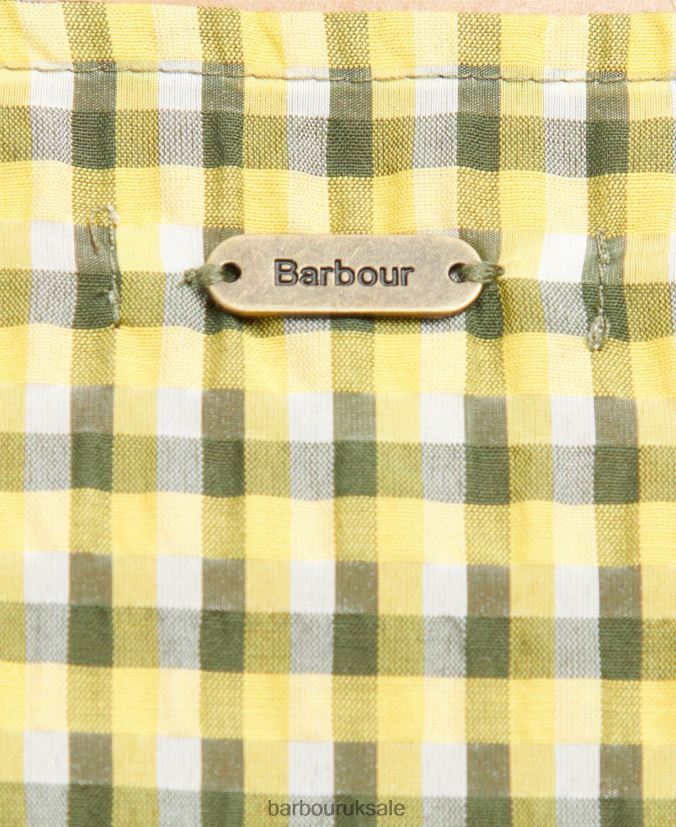 Addison Dress Barbour Women R08LB61883 Clothing Sunrise Yellow Check