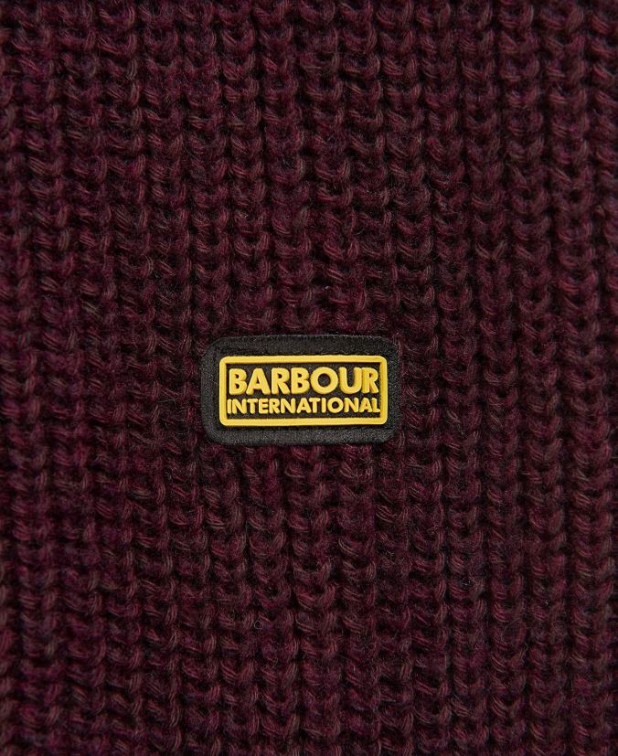 Claremont Knitted Dress Barbour Women R08LB61882 Clothing Black Cherry