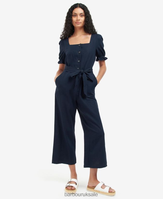 Leilani Jumpsuit Barbour Women R08LB61907 Clothing Classic Navy - Click Image to Close