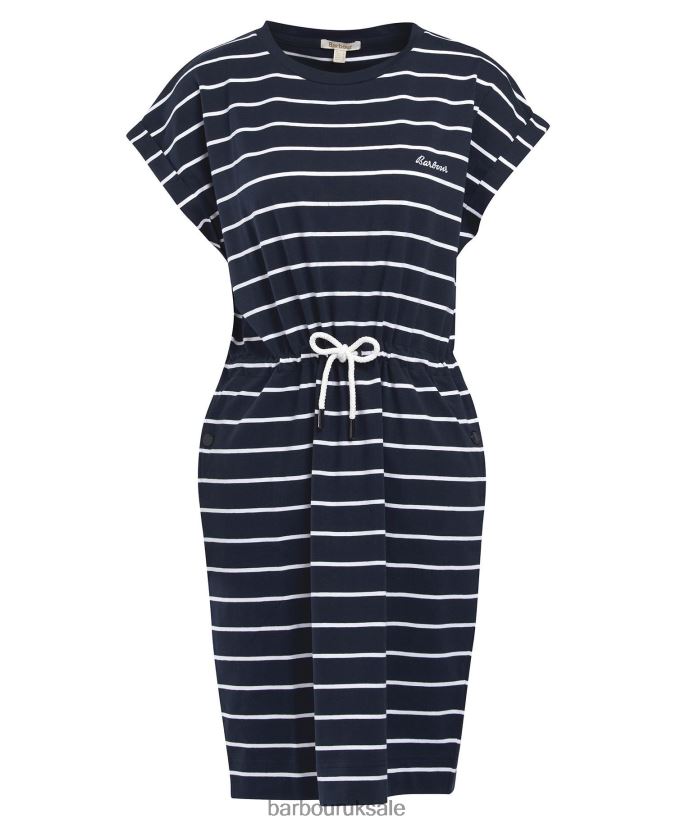 Marlo Stripe Dress Barbour Women R08LB61895 Clothing Navy/White