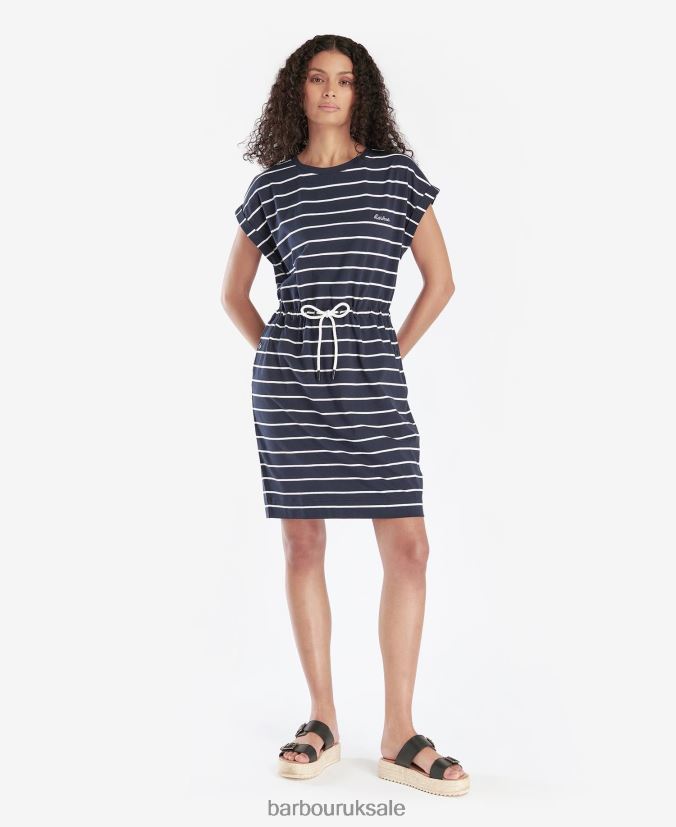 Marlo Stripe Dress Barbour Women R08LB61895 Clothing Navy/White