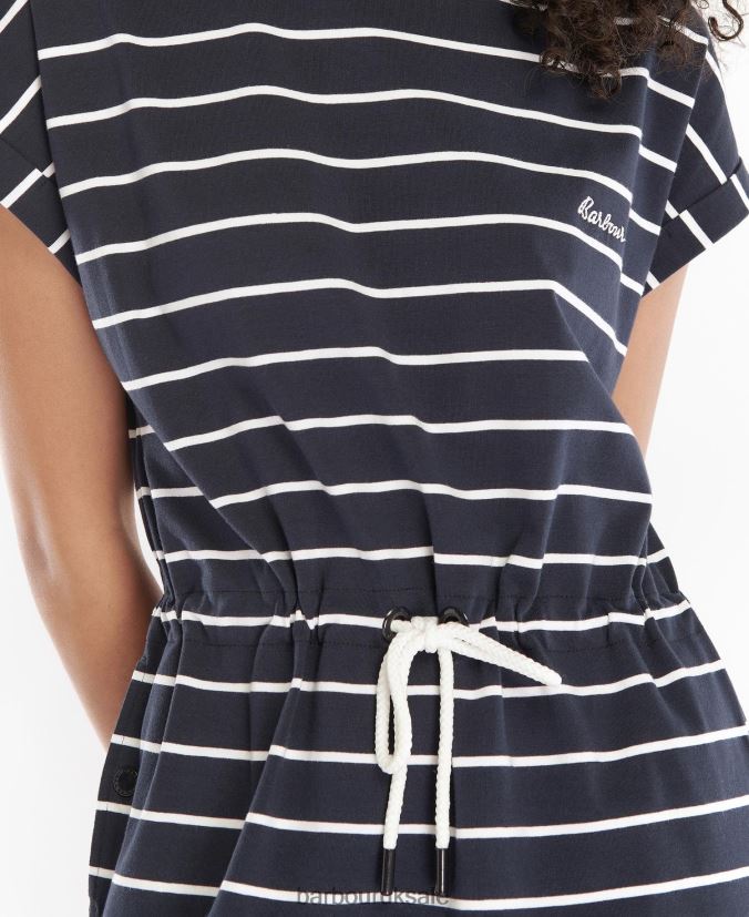 Marlo Stripe Dress Barbour Women R08LB61895 Clothing Navy/White