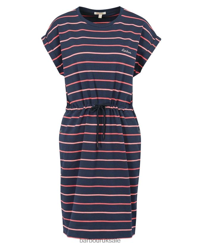 Marloes Stripe Dress Barbour Women R08LB61891 Clothing Navy/White