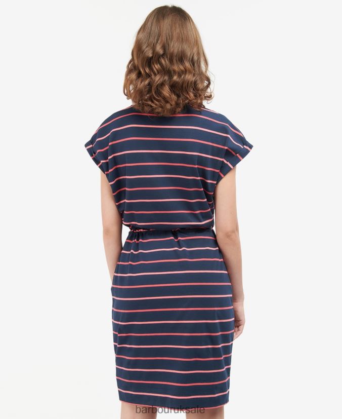 Marloes Stripe Dress Barbour Women R08LB61891 Clothing Navy/White