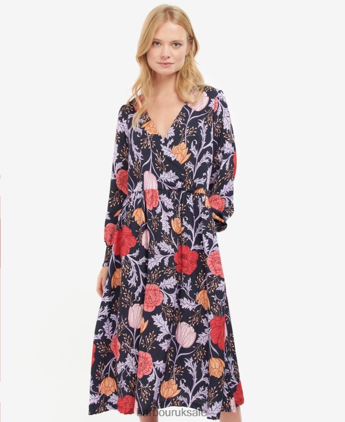 Nahla Dress Barbour Women R08LB61864 Clothing Navy Floral