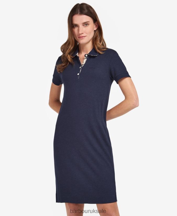 Polo Dress Barbour Women R08LB61898 Clothing Navy/Indigo Tartan - Click Image to Close