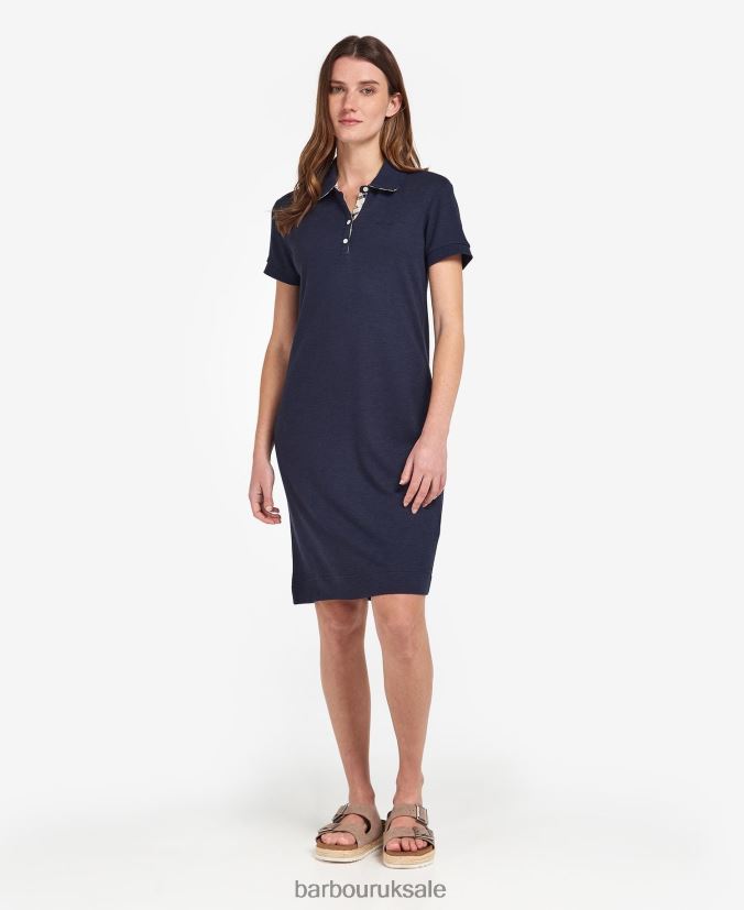 Polo Dress Barbour Women R08LB61898 Clothing Navy/Indigo Tartan