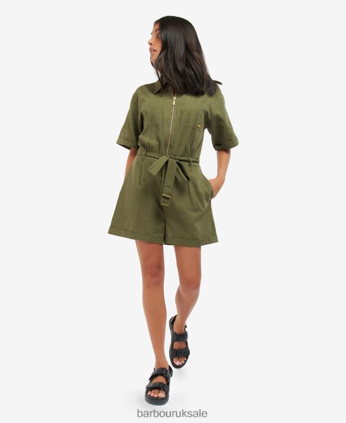 Reyes Playsuit Barbour Women R08LB61900 Clothing Iced Pistachio