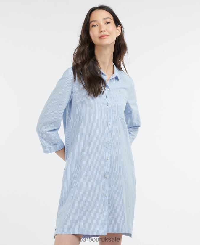 Seaglow Dress Barbour Women R08LB61842 Clothing Chambray