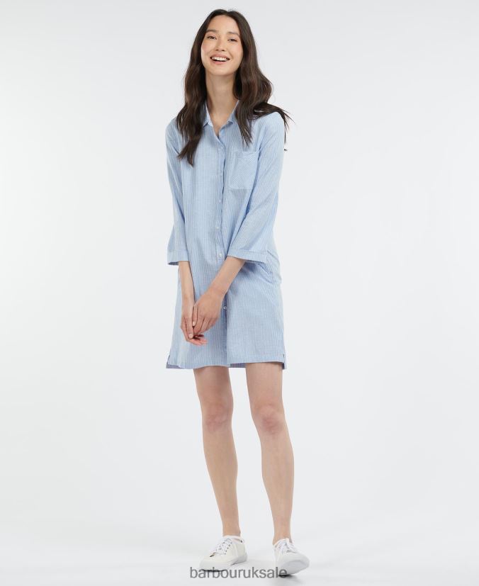 Seaglow Dress Barbour Women R08LB61842 Clothing Chambray