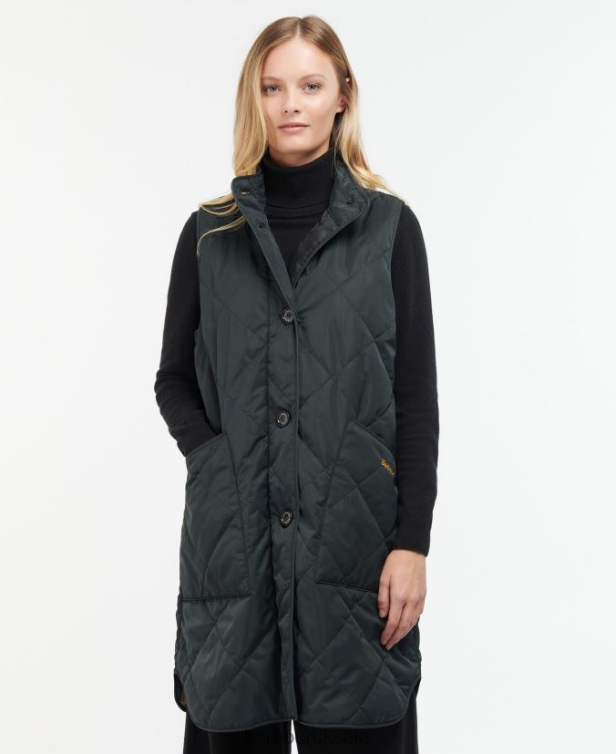 Dumfries Gilet Barbour Women R08LB61579 Clothing Black/Ancient - Click Image to Close