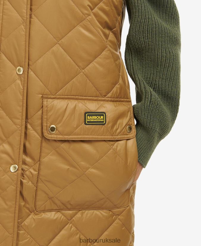 Knock Hill Gilet Barbour Women R08LB61565 Clothing Burnt Cinder