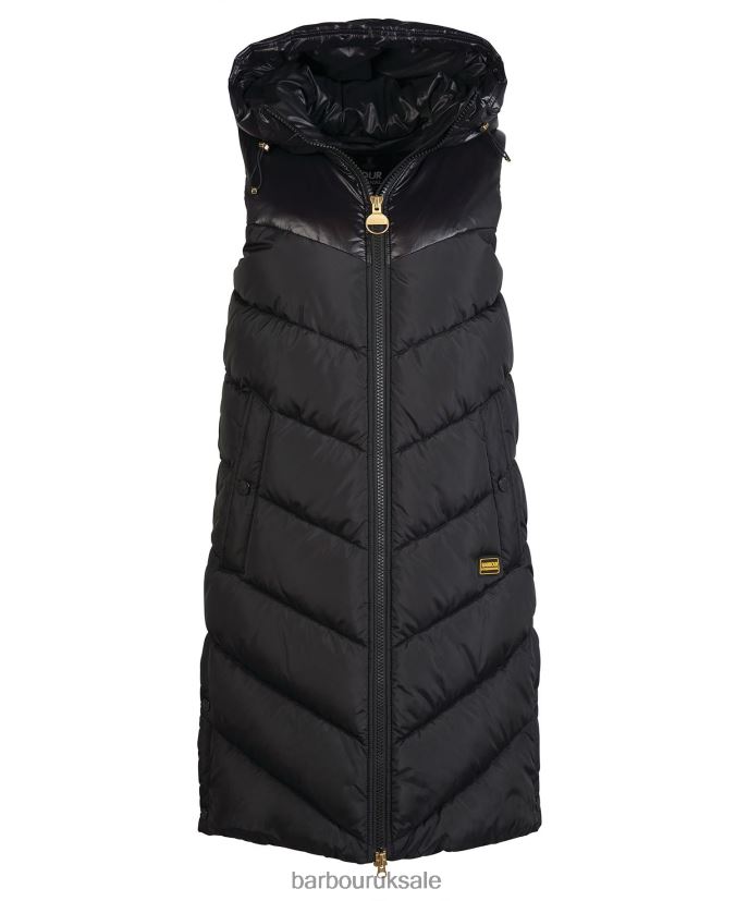 Marathon Gilet Barbour Women R08LB61584 Clothing Jet Black