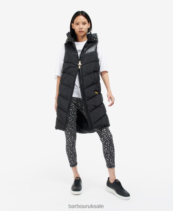 Marathon Gilet Barbour Women R08LB61584 Clothing Jet Black