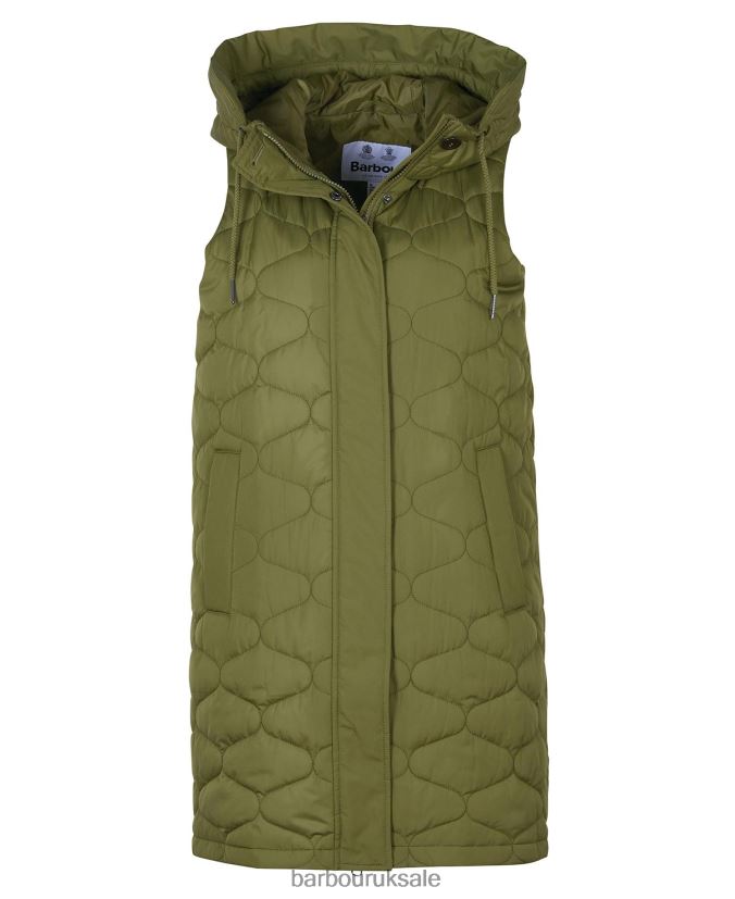 Nahla Gilet Barbour Women R08LB61570 Clothing Olive Tree