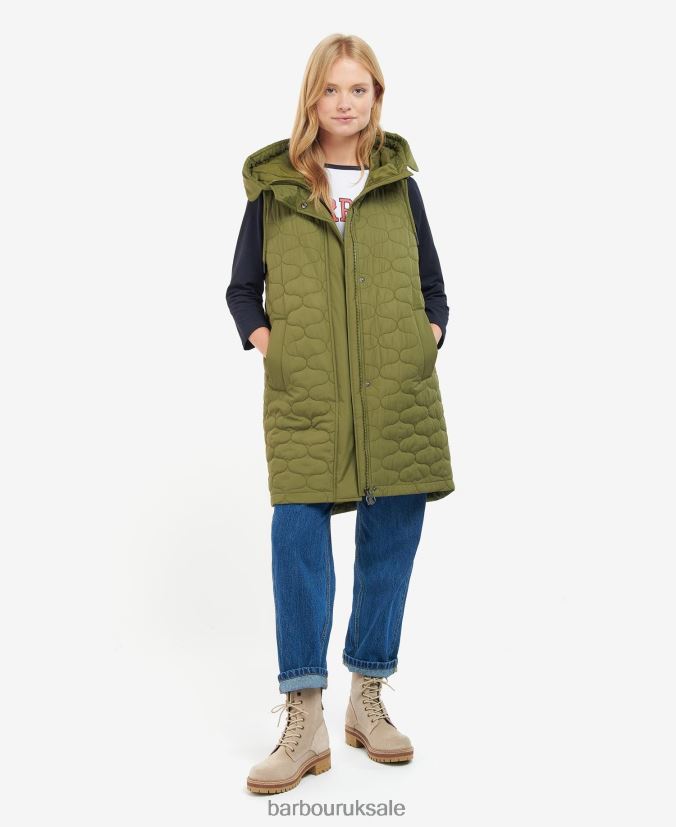 Nahla Gilet Barbour Women R08LB61570 Clothing Olive Tree