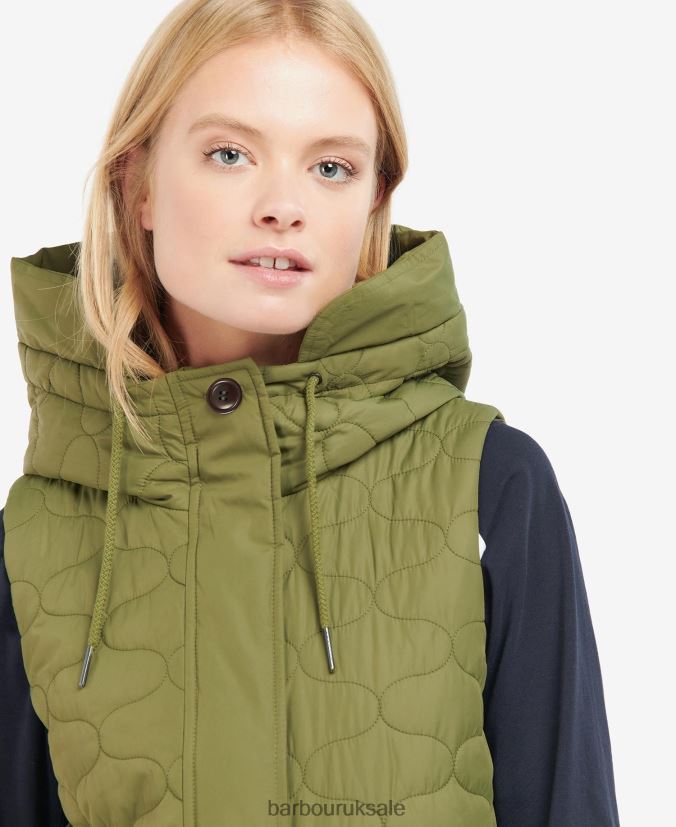 Nahla Gilet Barbour Women R08LB61570 Clothing Olive Tree