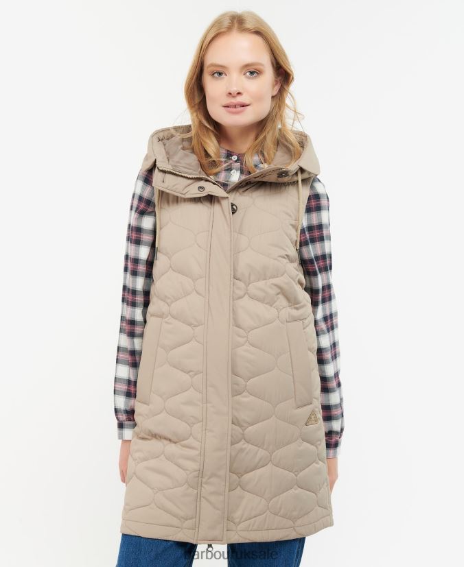 Nahla Gilet Barbour Women R08LB61577 Clothing Olive Tree