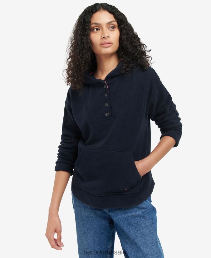 Adria Hoodie Barbour Women R08LB62026 Clothing Classic Navy - Click Image to Close